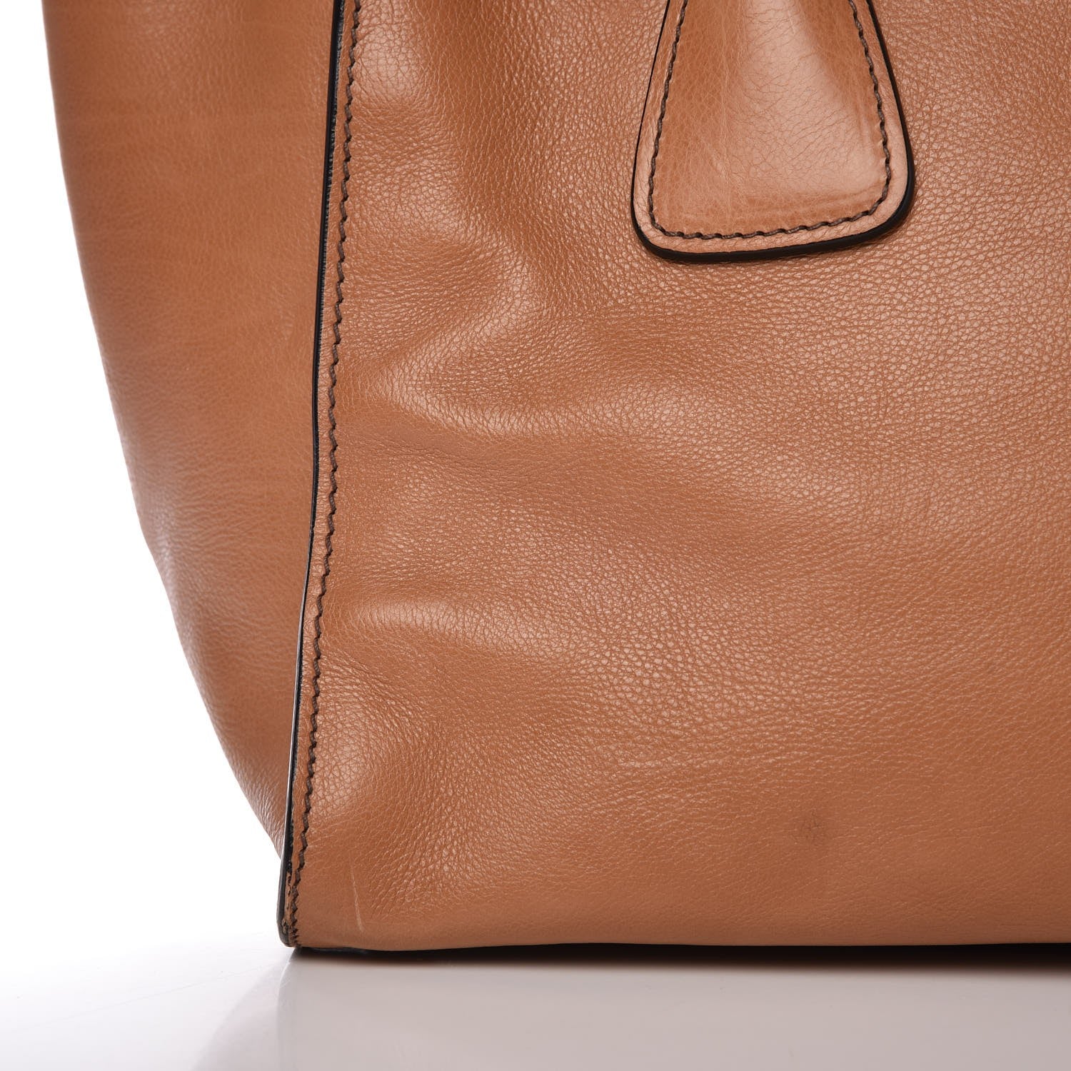 Prada Glace Calf Twin Pocket Tote Cannella 10 of 15