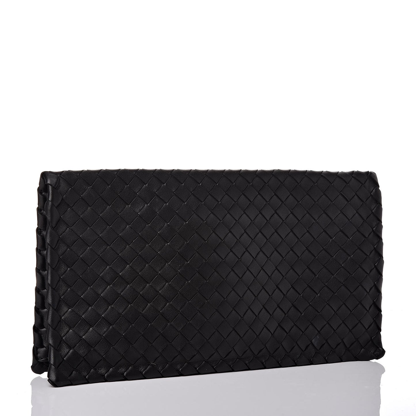 Nappa Intrecciato Turnlock Clutch Black