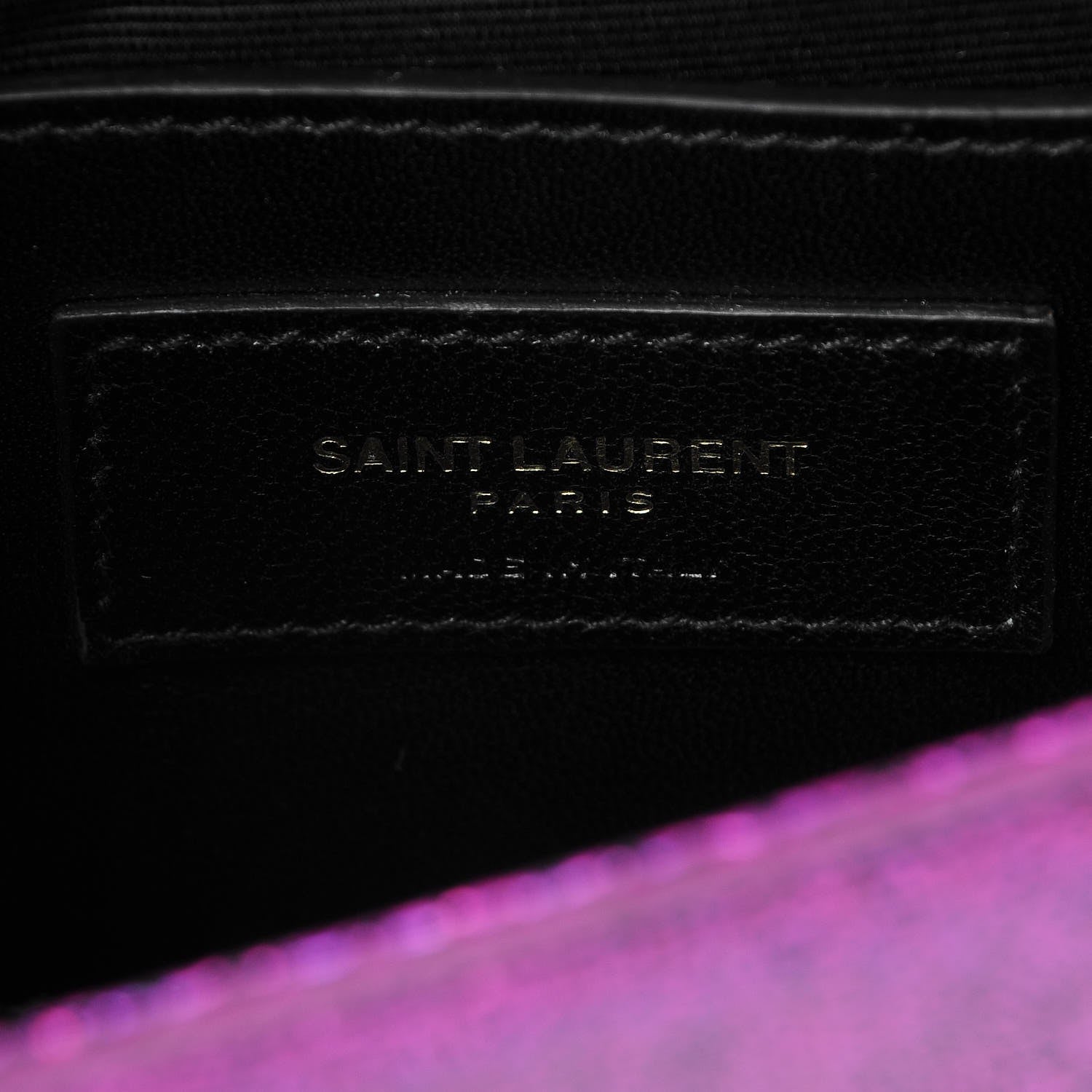 Saint Laurent Metallic Calfskin Small Classic Monogram Kate Satchel Fuchsia 6 of 6