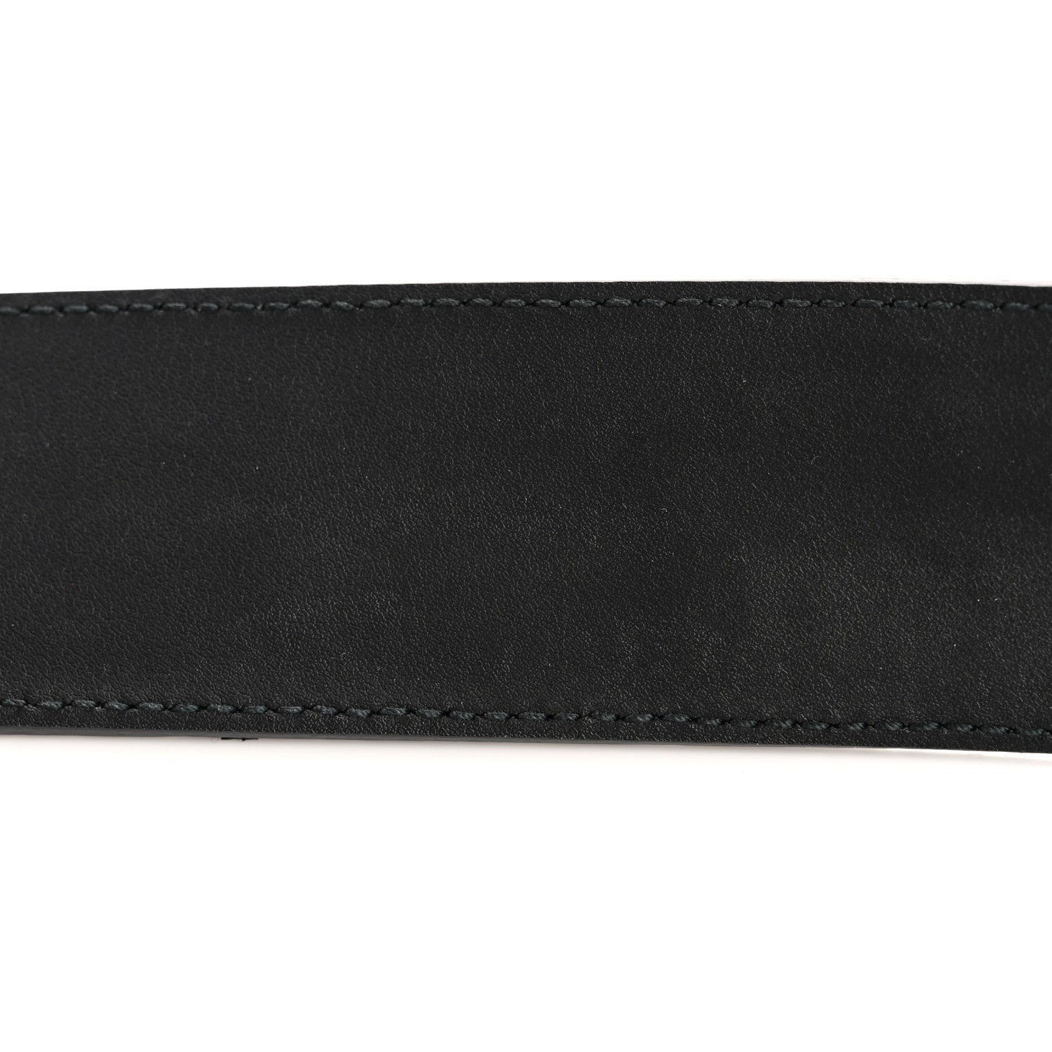 Gucci Textured Dollar Calfskin Nickel Double G 40mm Belt 80 32 Black 6 of 7