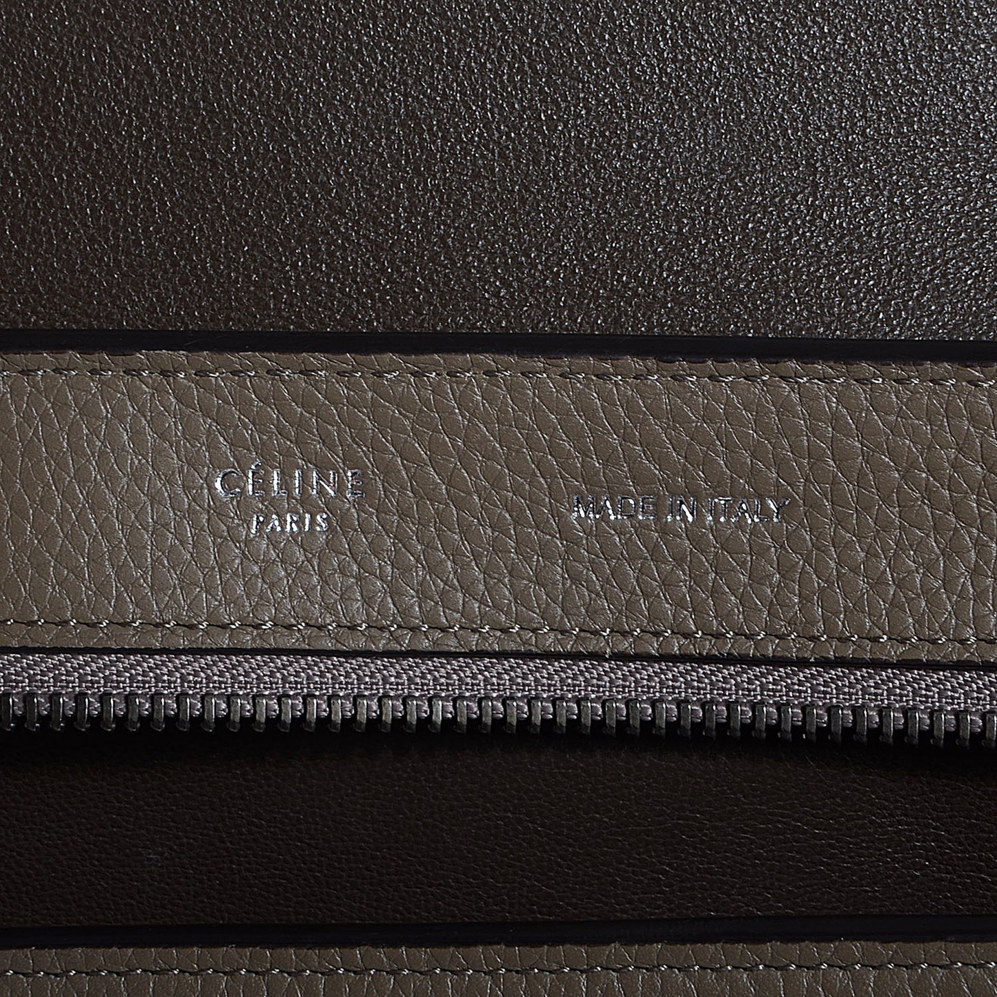 Drummed Calfskin Suede Medium Trapeze Taupe