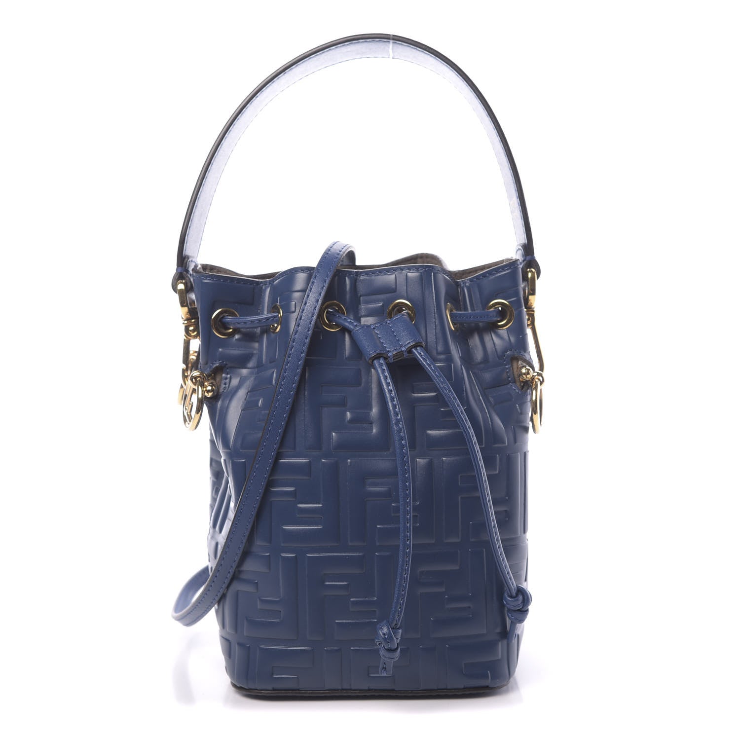 Fendi Vitello Liberty F is Fendi FF 1974 Embossed Mini Mon Tresor Bucket Bag Iris 1 of 11