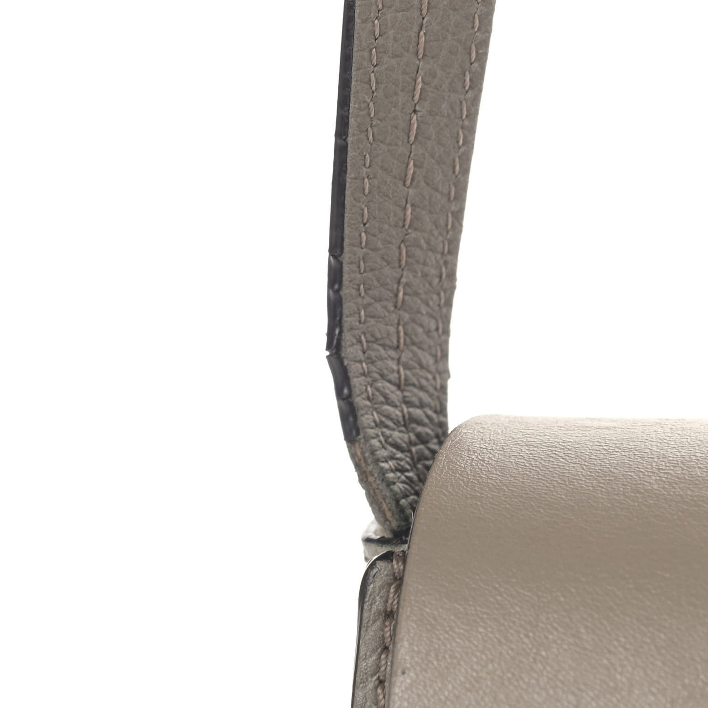 Grained Calfskin Lambskin Small Faye Shoulder Bag Motty Grey
