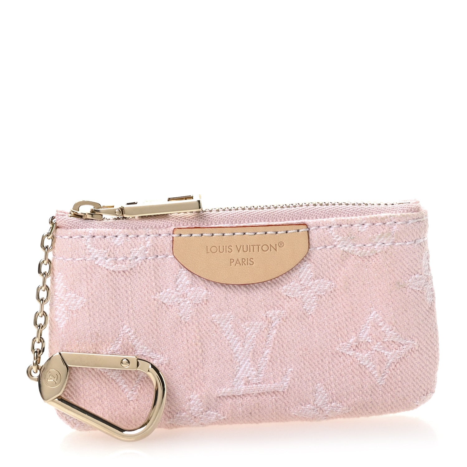 Louis Vuitton Monogram Denim Key Pouch Washed Pink 1 of 7