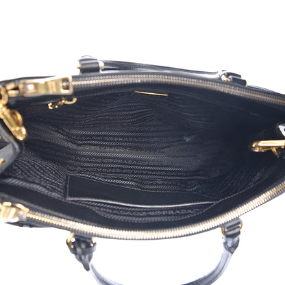 Prada Saffiano Small Galleria Double Zip Tote Black 4 of 12