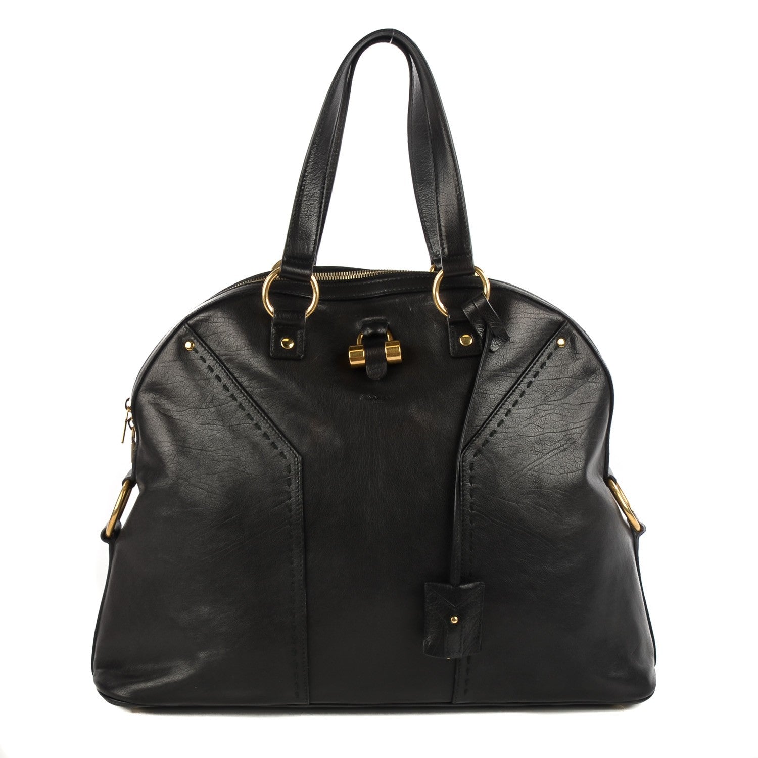Saint Laurent Calfskin Oversized Muse Black 1 of 10