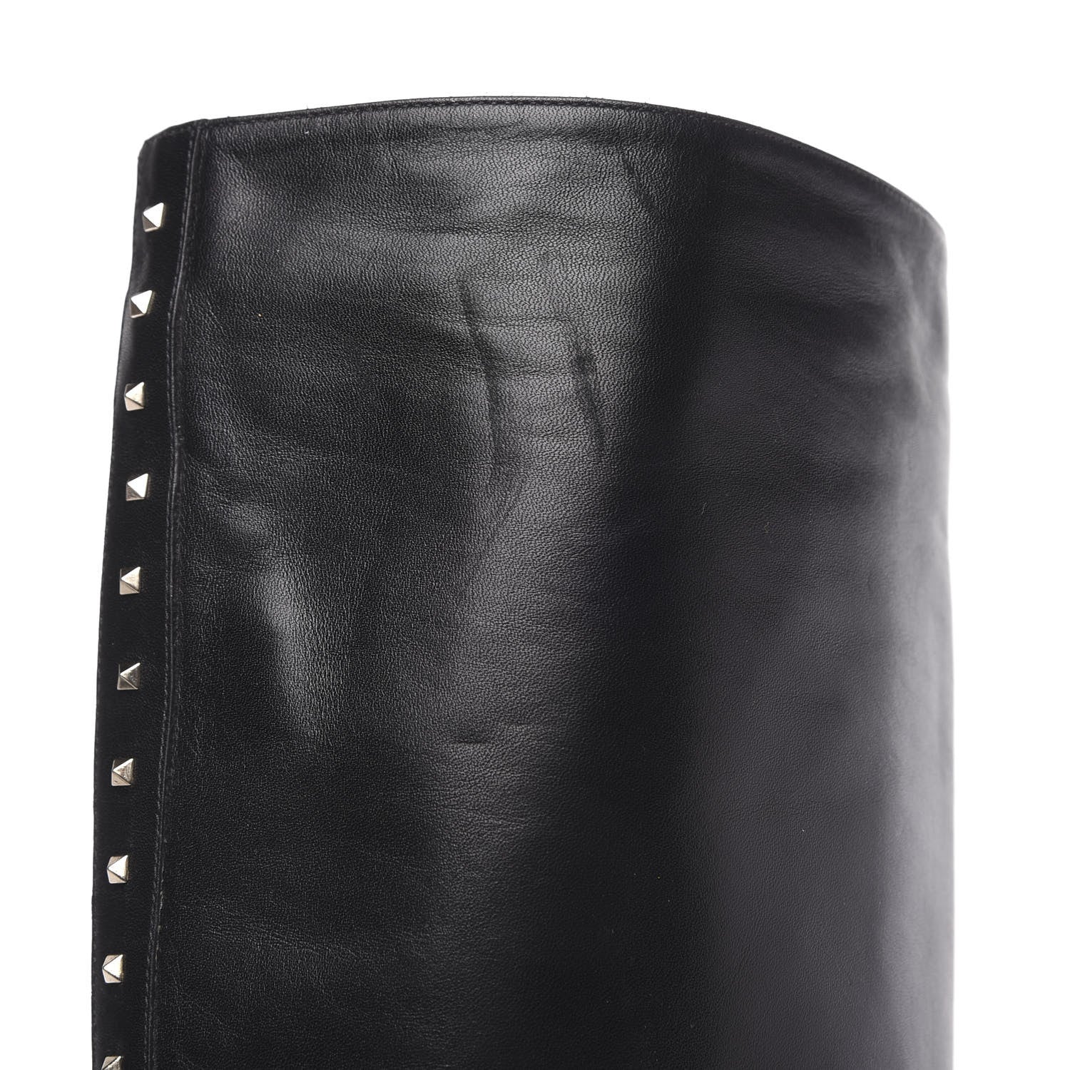 Valentino Garavani Vitello Lovestud Knee High 85mm Boots 37.5 Black 8 of 9