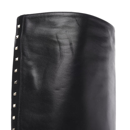 Valentino Garavani Vitello Lovestud Knee High 85mm Boots 37.5 Black 8 of 9
