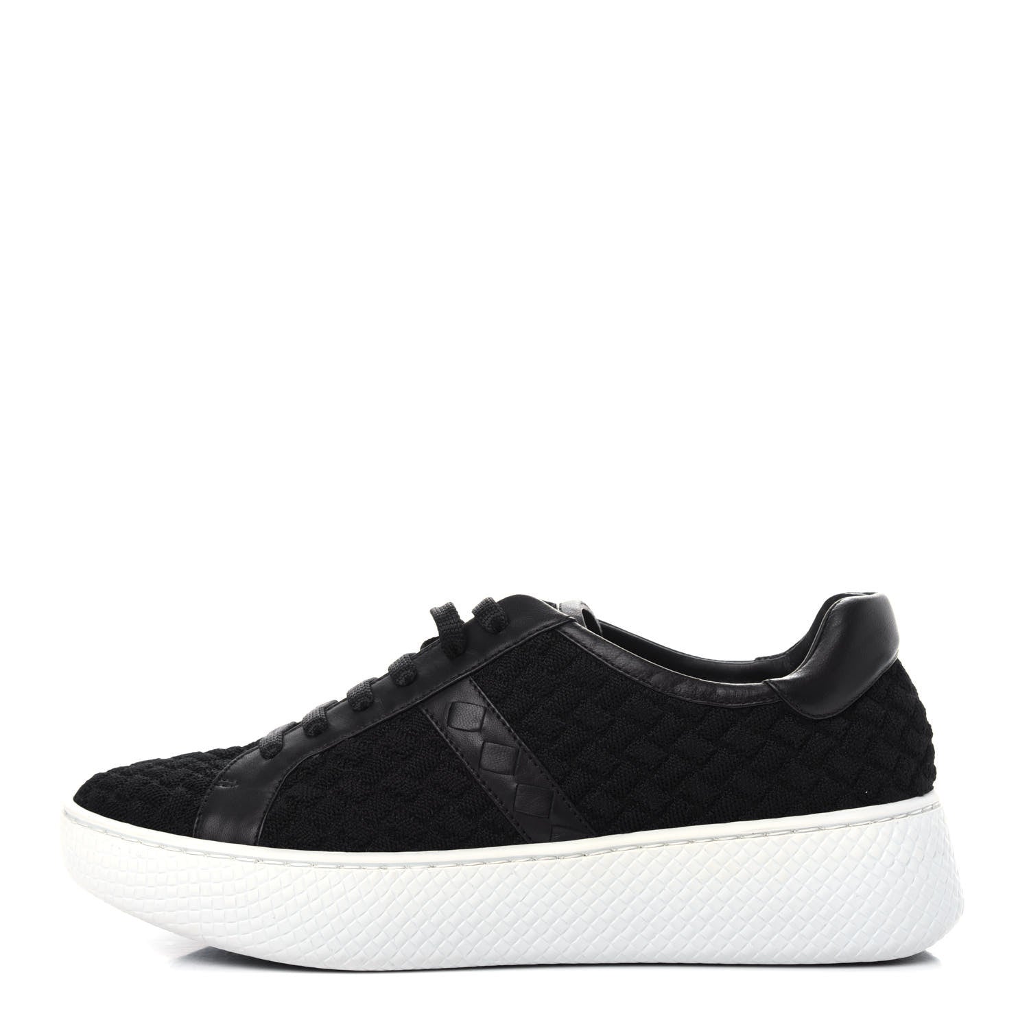 Bottega Veneta Knitted Interccio Nappa Helium Sneakers 36.5 Black 1 of 11