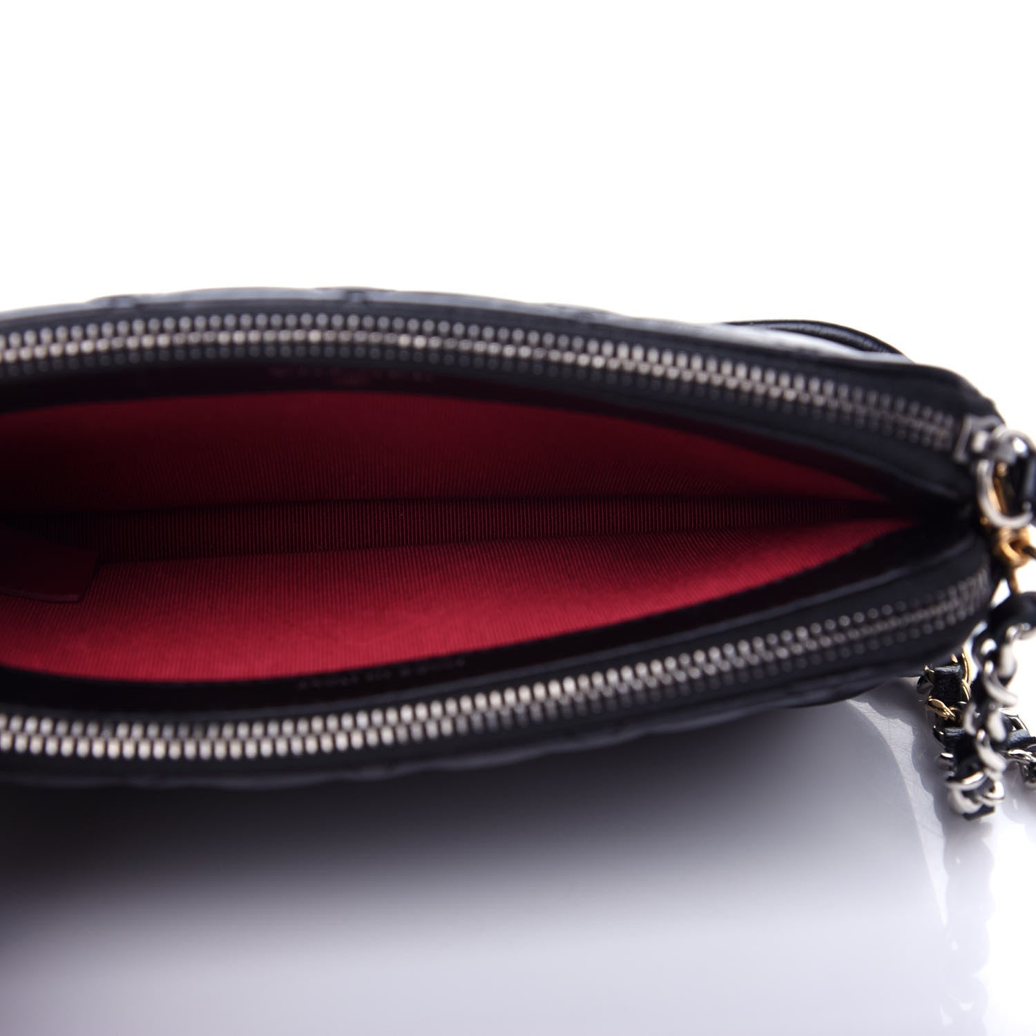 Chanel Aged Calfskin Quilted Small Gabrielle Clutch With Chain Black 5 of 13