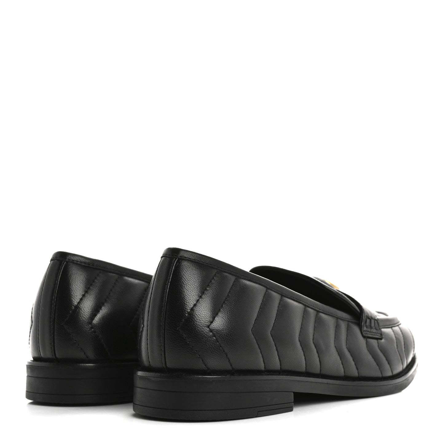 Nappa Matelasse Double G Marmont Loafers 41 Black