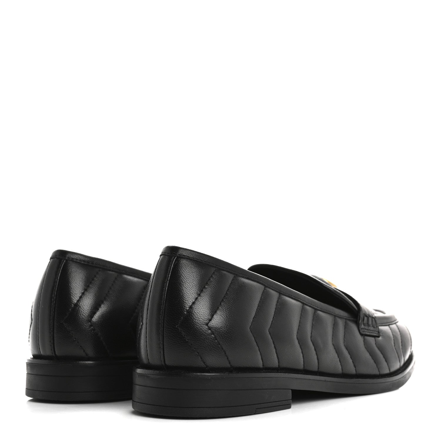 Gucci Nappa Matelasse Double G Marmont Loafers 41 Black 5 of 10