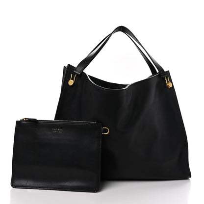 The Row Polished Saddle Calfskin Alexia Bag Black 3 of 12