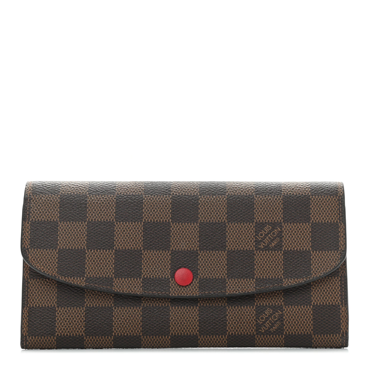 Damier Ebene Emilie Wallet Red