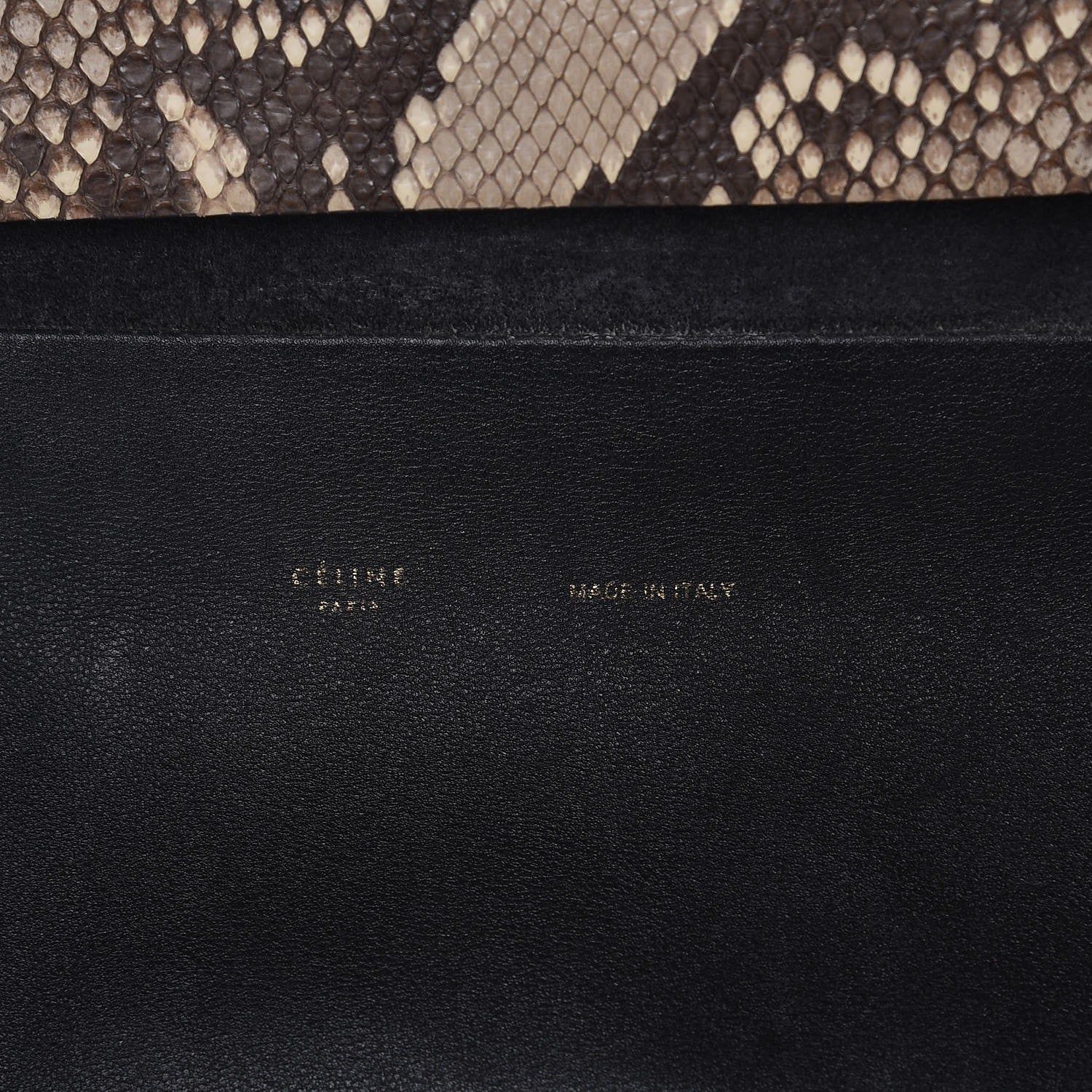 Celine Python Smooth Calfskin All Soft Shoulder Bag Natural 6 of 8