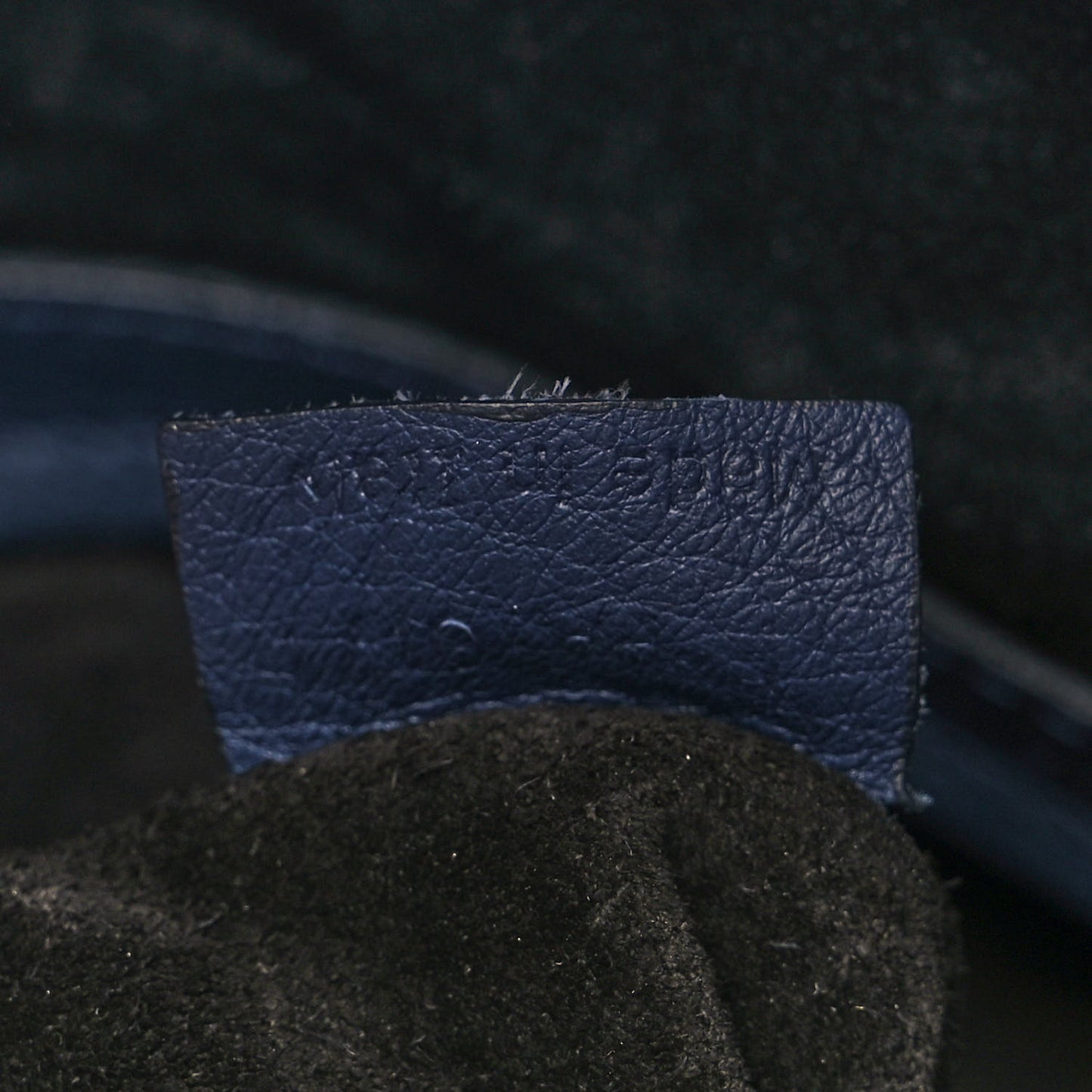 Grained Calfskin Medium Phantom Luggage Indigo