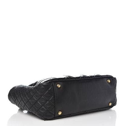 Chanel Glazed Crinkled Calfskin Accordion Mademoiselle Black 4 of 8