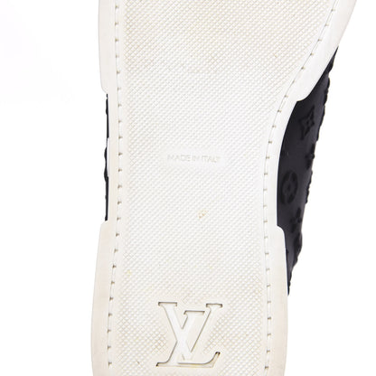 Louis Vuitton Neoprene Suede Embossed Monogram Stellar Low Top Sneakers 35.5 Black 6 of 9