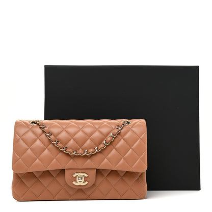 Chanel Lambskin Quilted Medium Double Flap Brown 13 of 13