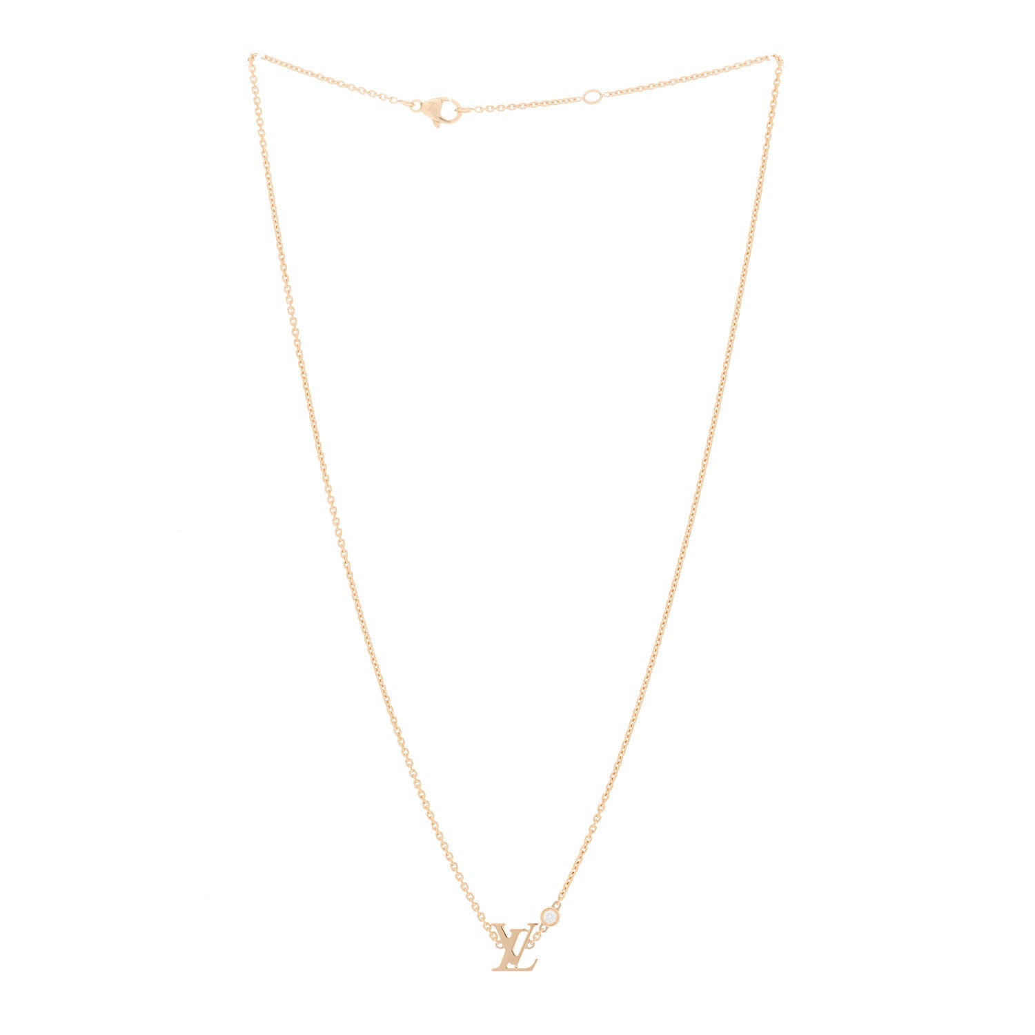 Louis Vuitton 18K Pink Gold Diamond Idylle Blossom LV Pendant Necklace 3 of 4