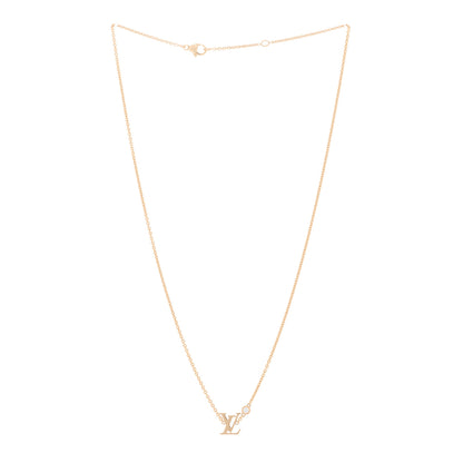 Louis Vuitton 18K Pink Gold Diamond Idylle Blossom LV Pendant Necklace 3 of 4