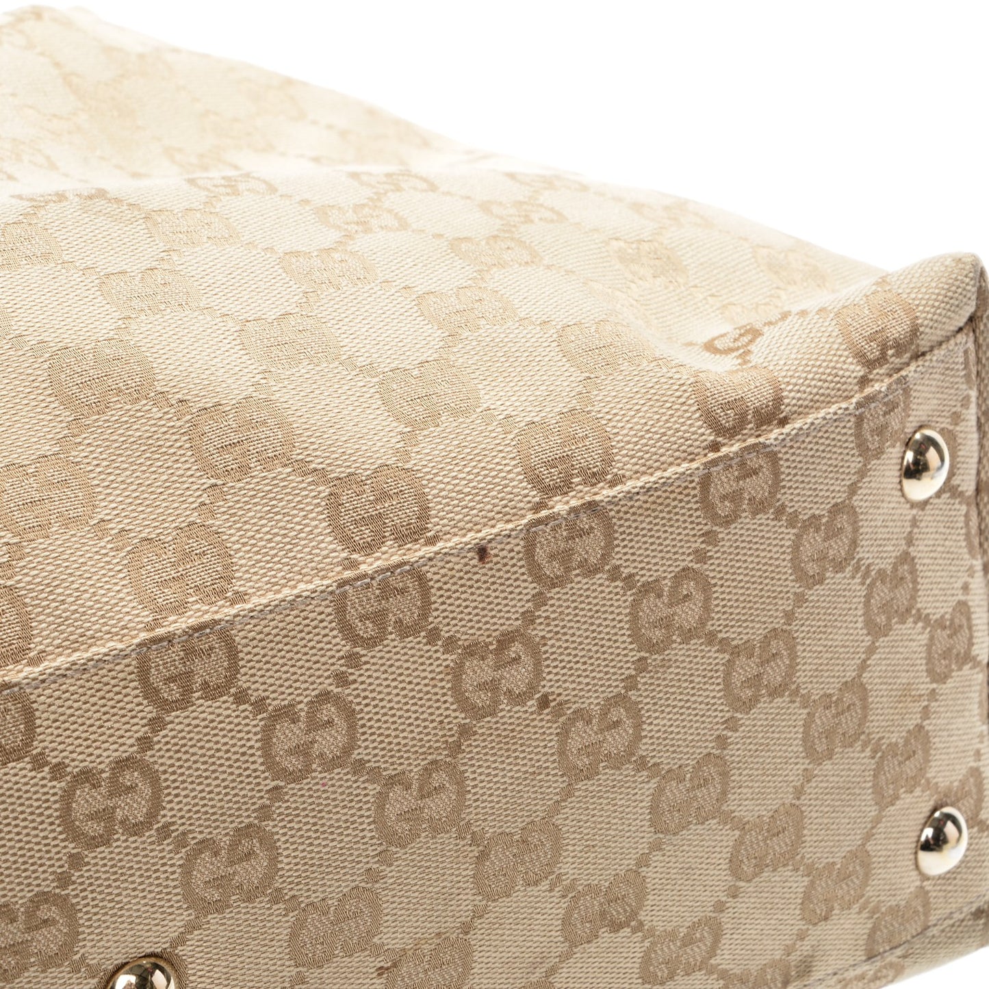 Monogram Medium Horsebit Tassel Shoulder Bag Natural Beige