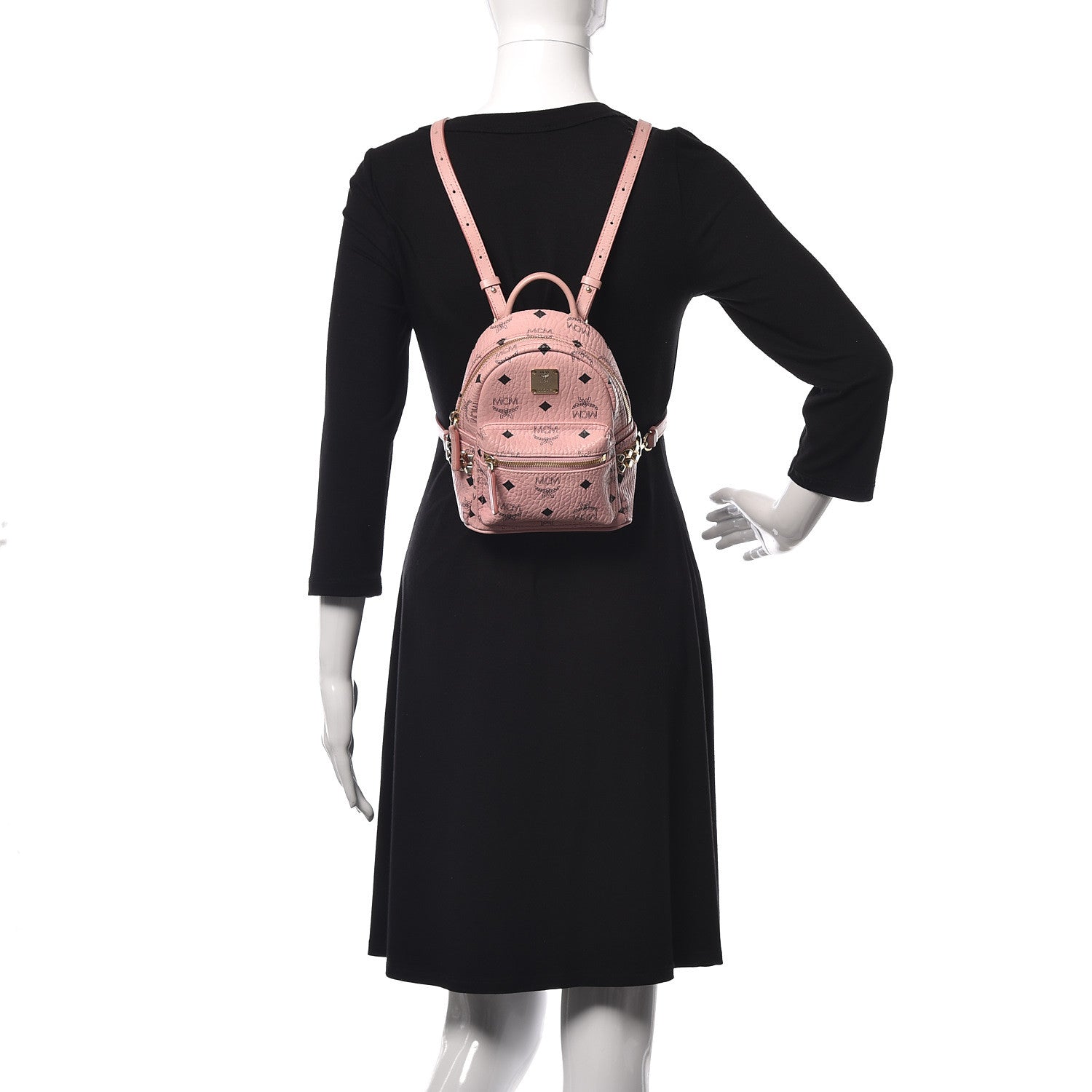 MCM Visetos Side Stud X- Mini Stark Backpack Pink 2 of 10