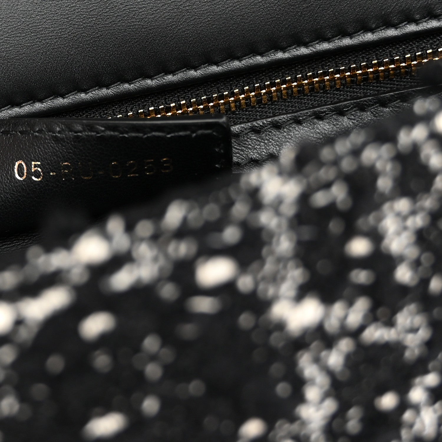 Christian Dior Calfskin Tweed Embroidered Cannage Medium Caro Bag Black White 7 of 10