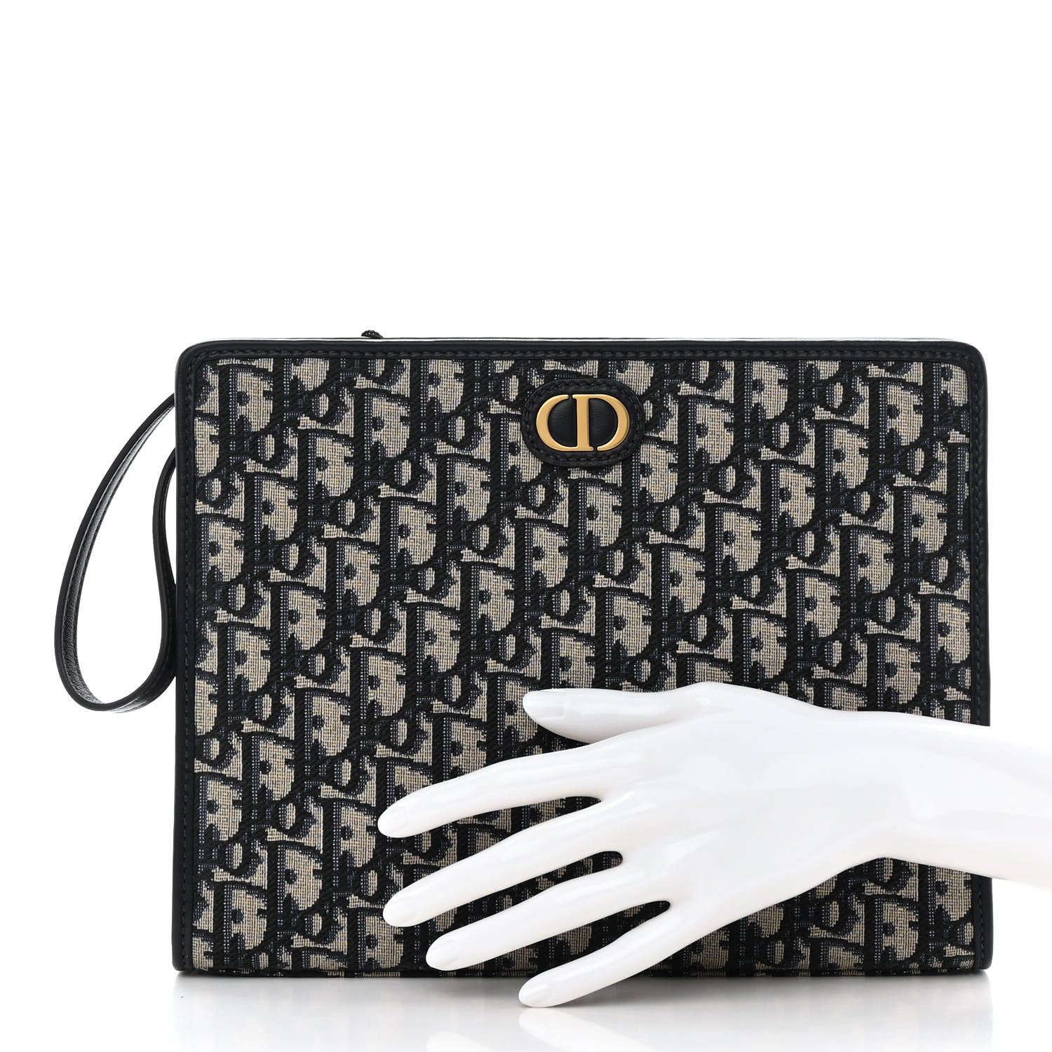 Christian Dior Oblique 30 Montaigne Pouch Blue 2 of 12