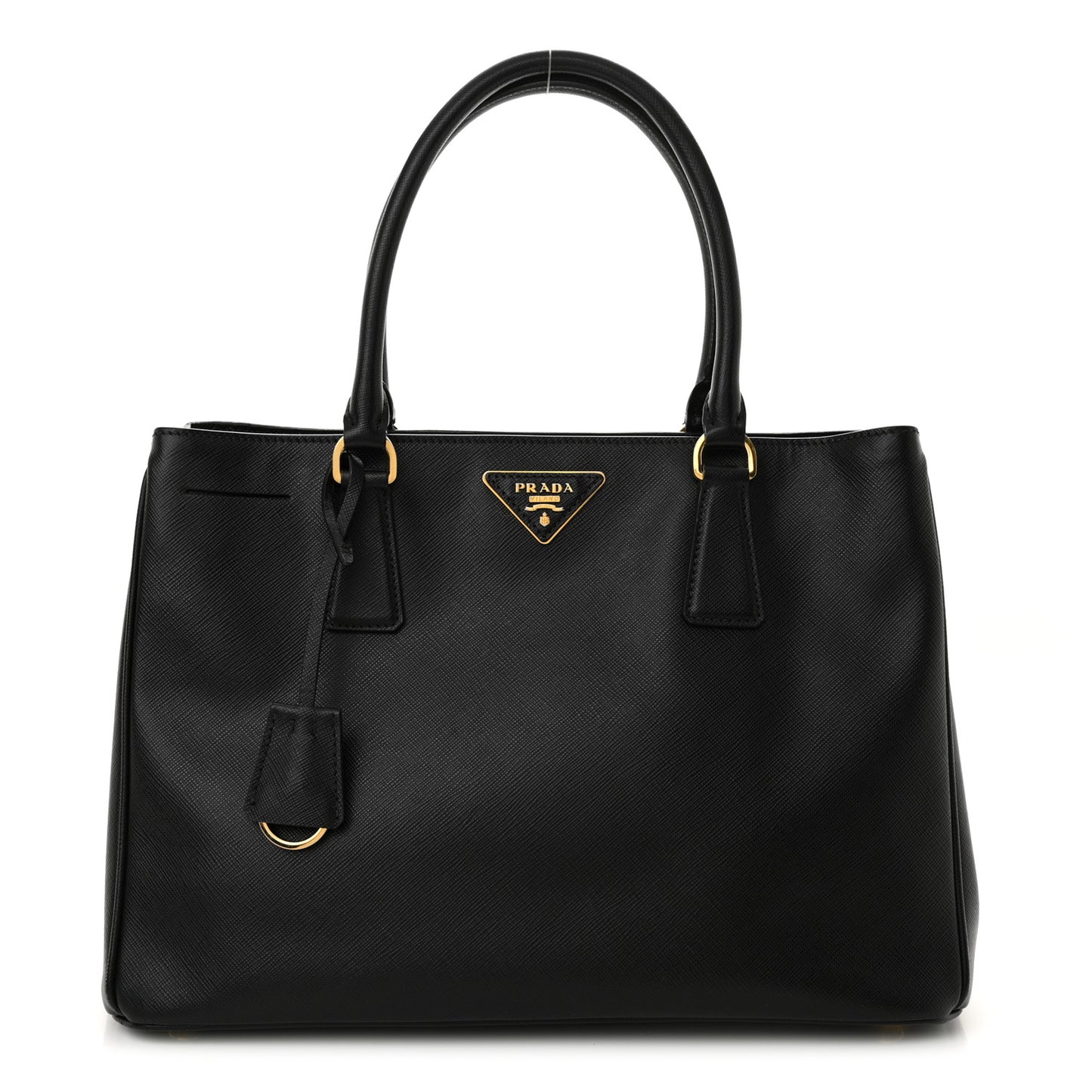 Saffiano Lux Medium Tote Black