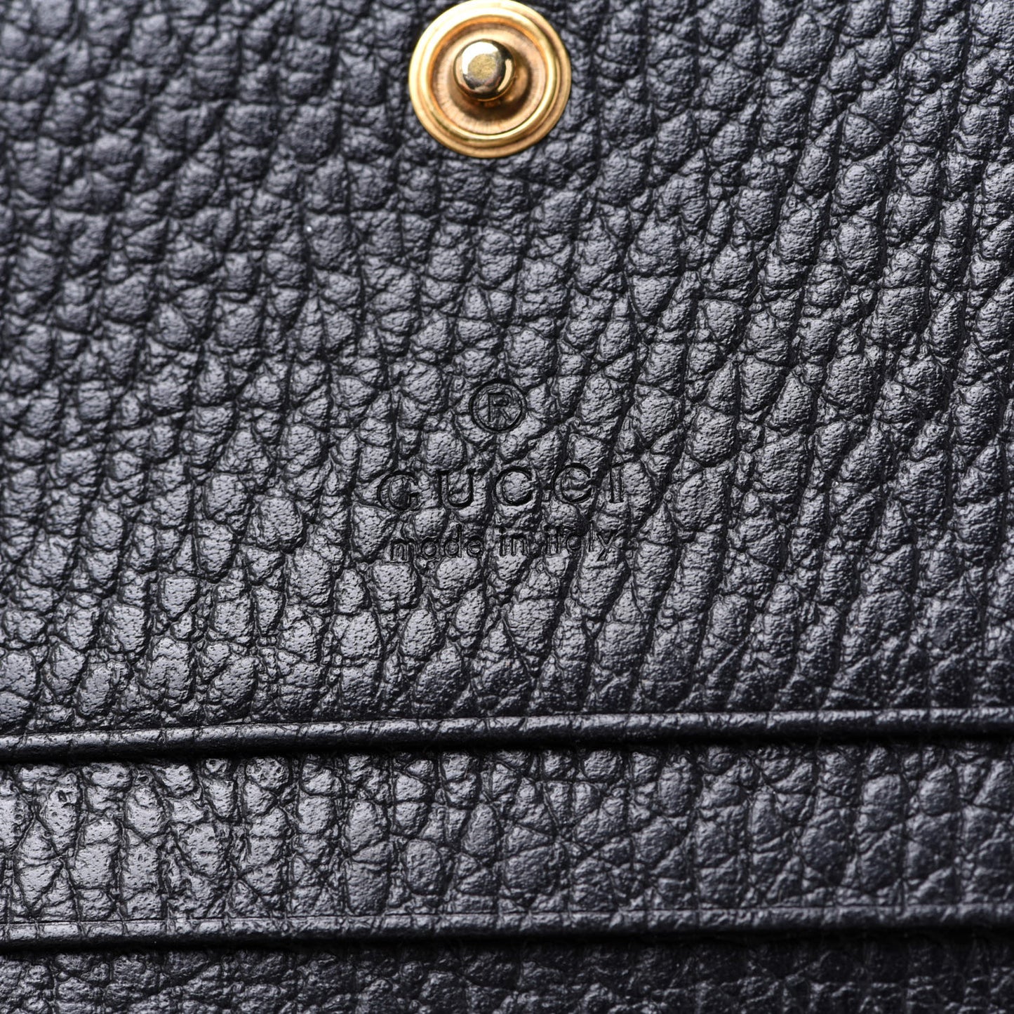 Pebbled Calfskin Butterfly Card Case Black
