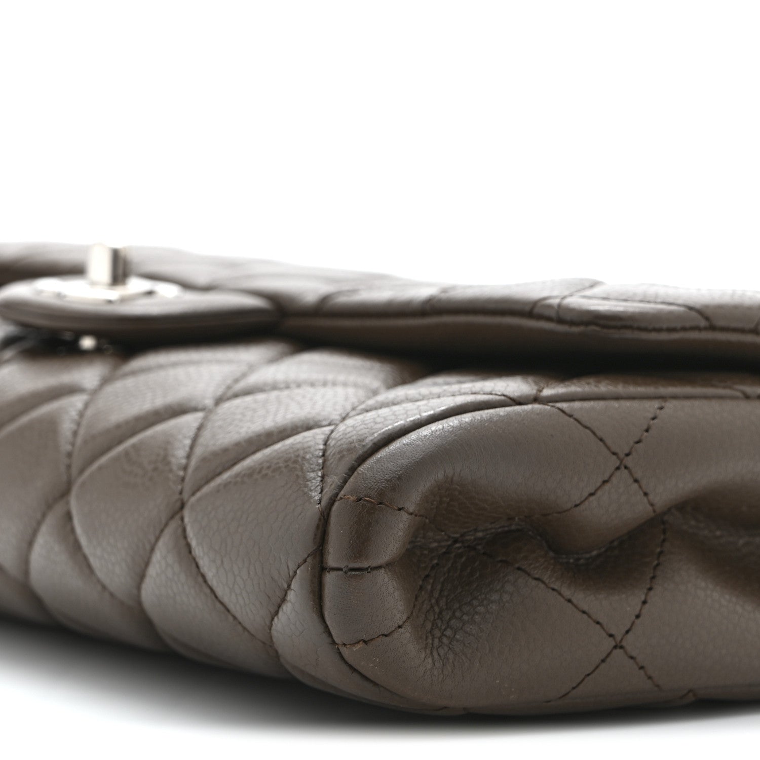 Chanel Caviar Quilted Clutch With Chain Flap Brown 10 of 10