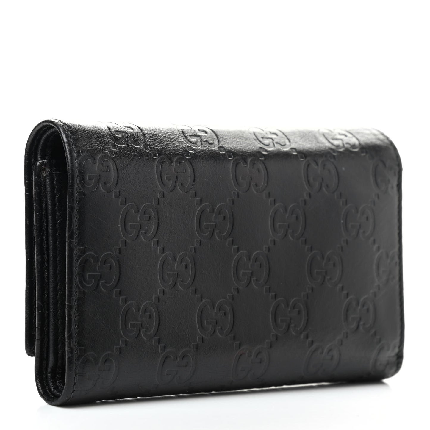 Guccissima Continental Flap Wallet Black