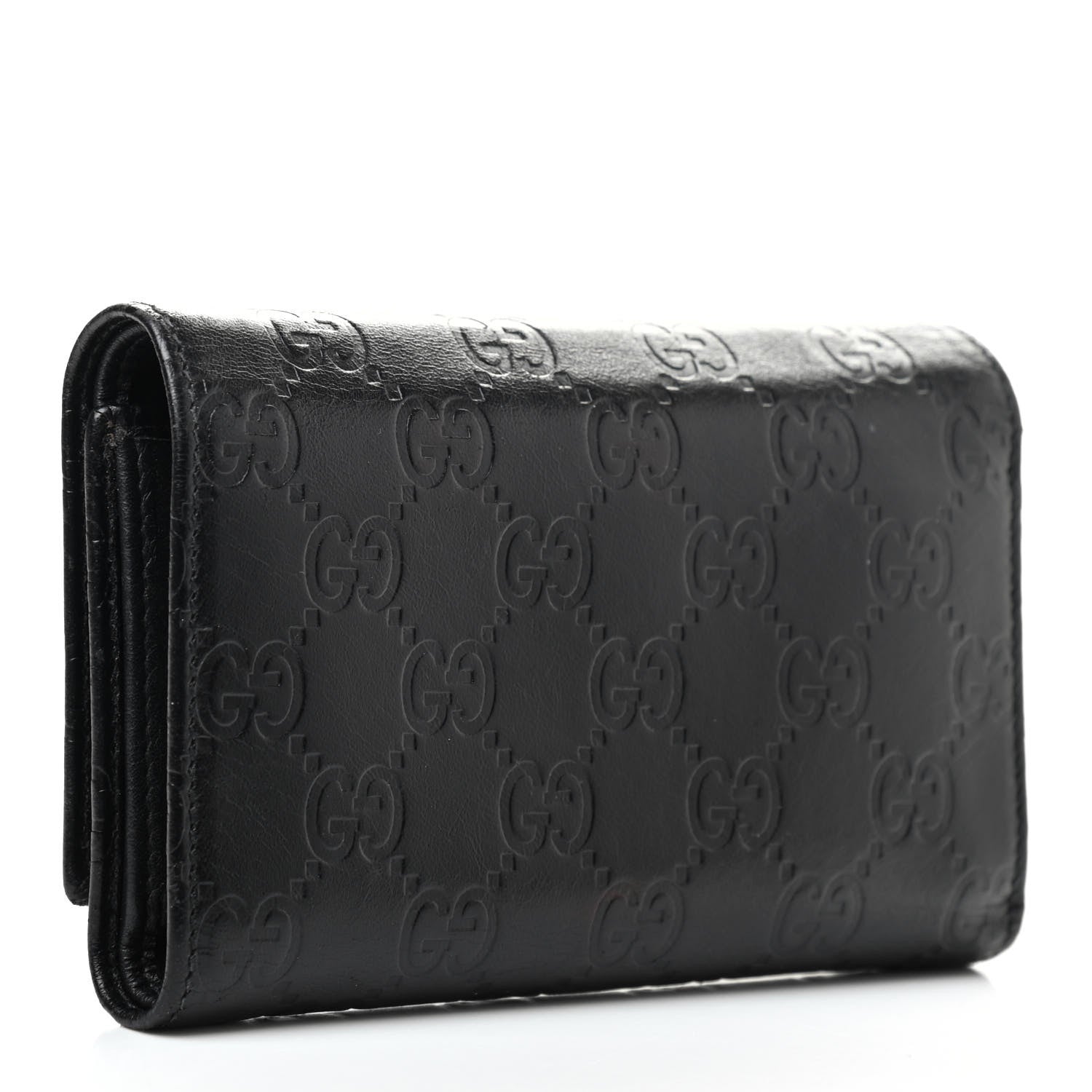 Gucci Guccissima Continental Flap Wallet Black 3 of 13