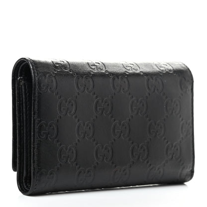 Gucci Guccissima Continental Flap Wallet Black 3 of 13