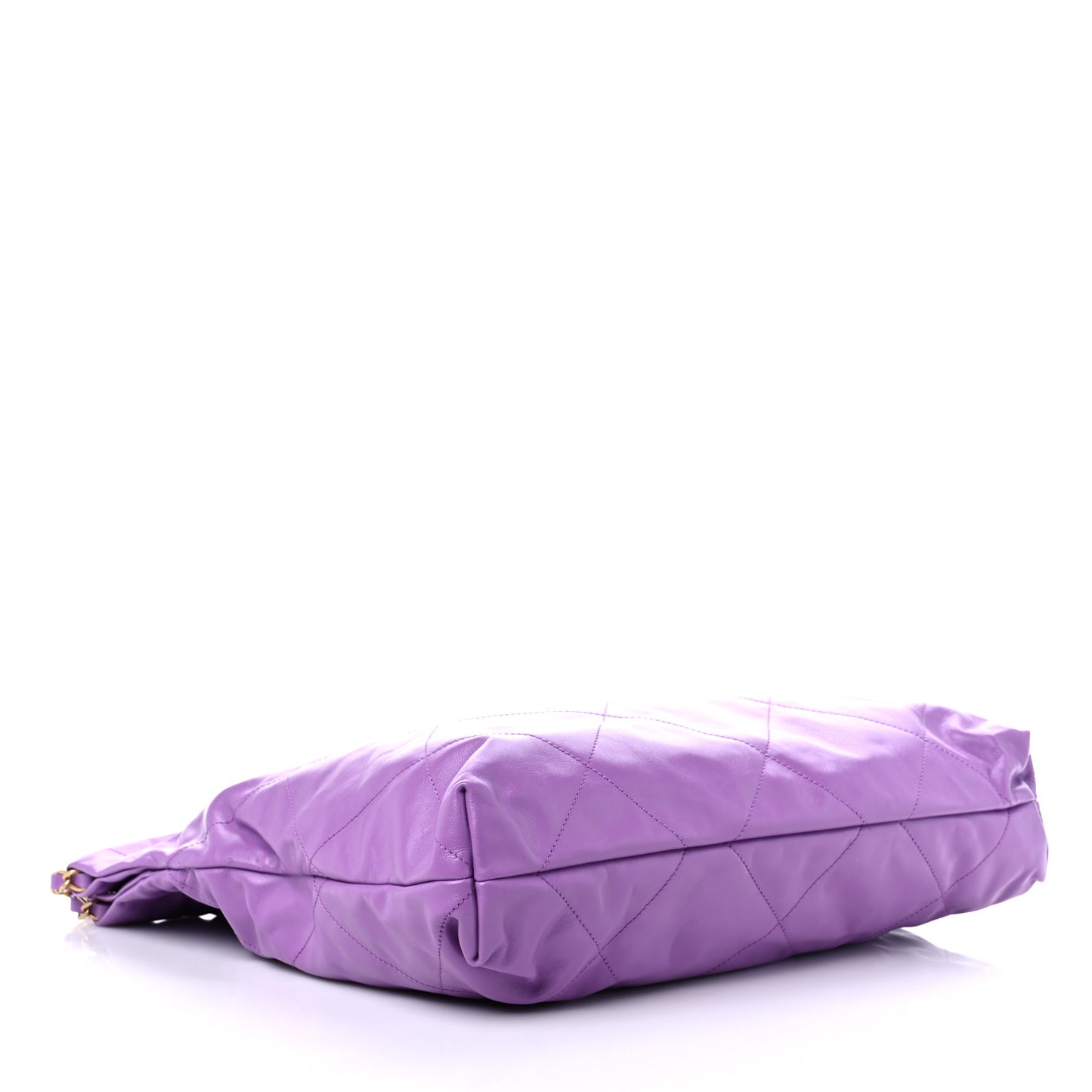 Shiny Calfskin Quilted Chanel 22 Purple