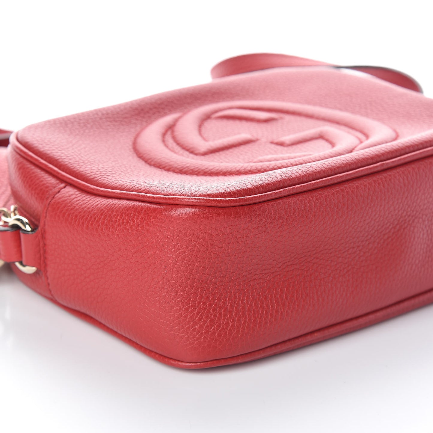 Pebbled Calfskin Small Soho Disco Bag Tabasco Red
