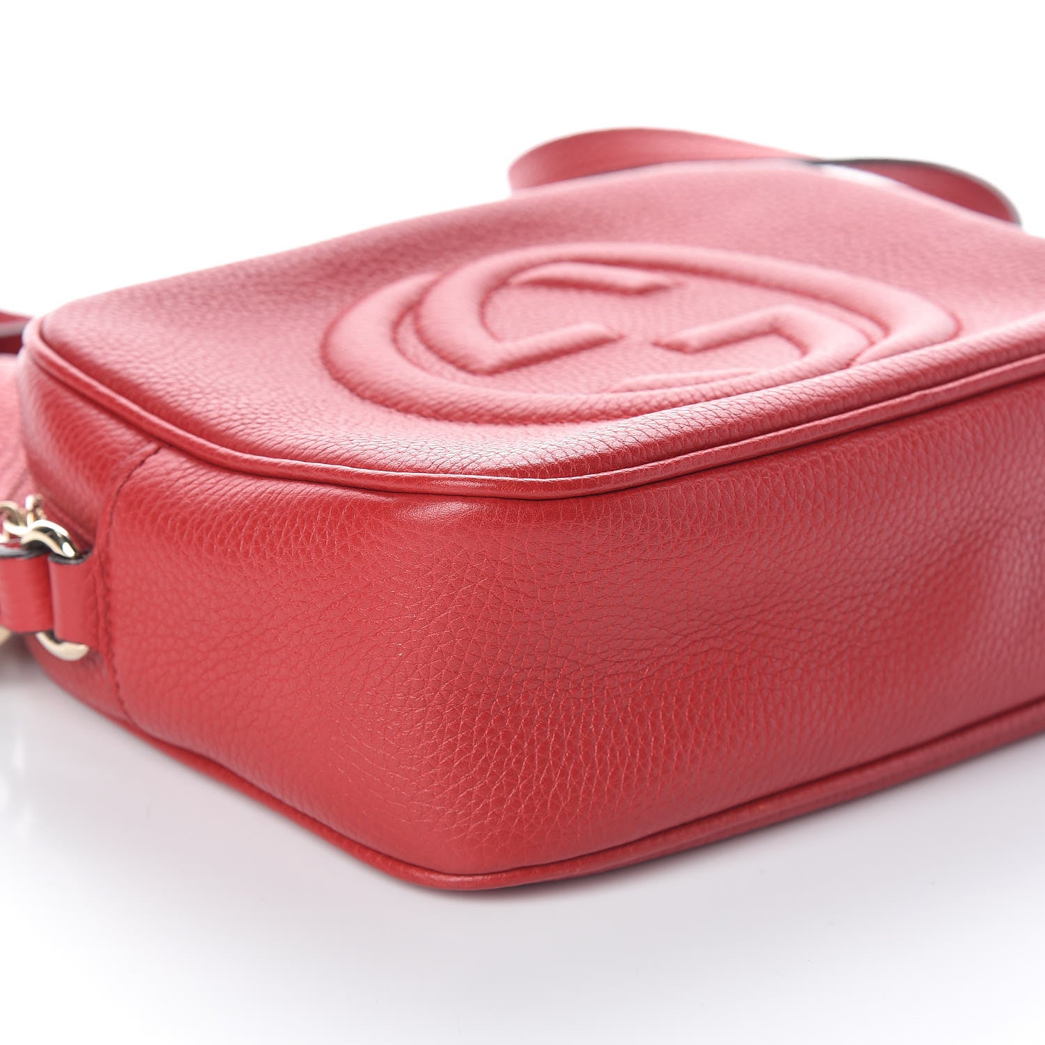 Gucci Pebbled Calfskin Small Soho Disco Bag Tabasco Red 7 of 8