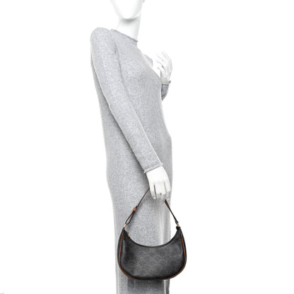 Celine Triomphe Canvas Calfskin Ava Shoulder Bag Tan 2 of 14