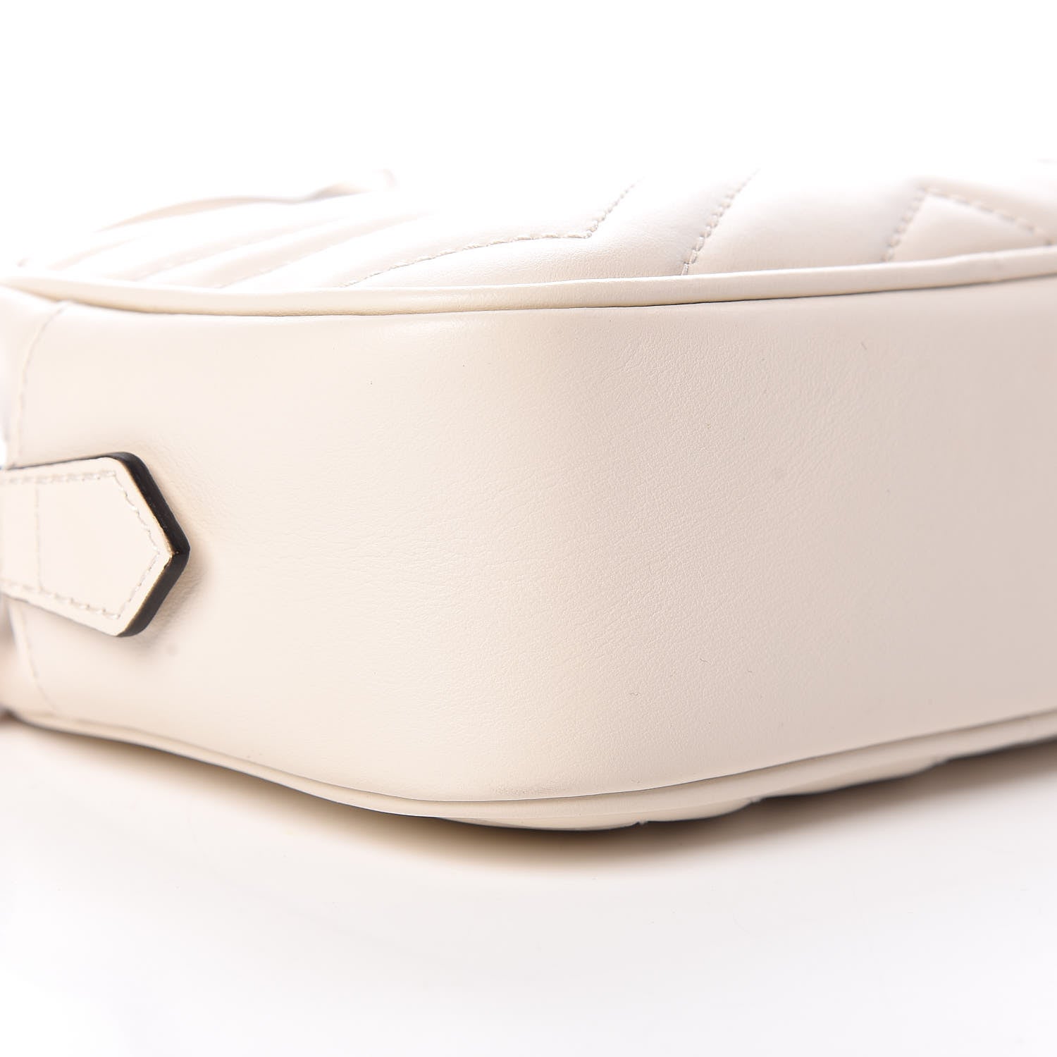 Gucci Calfskin Matelasse Mini GG Marmont Chain Shoulder Bag White 8 of 10