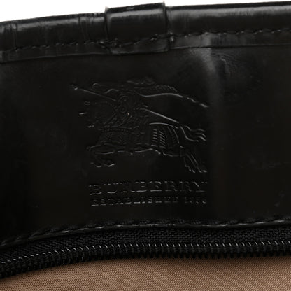 Burberry Patent Trim Nova Check Tote Black 5 of 12