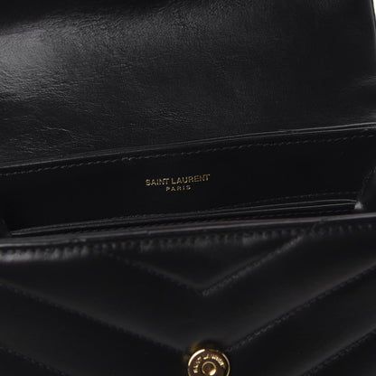 Saint Laurent Calfskin Y Quilted Monogram Toy Loulou Crossbody Bag Black 8 of 11