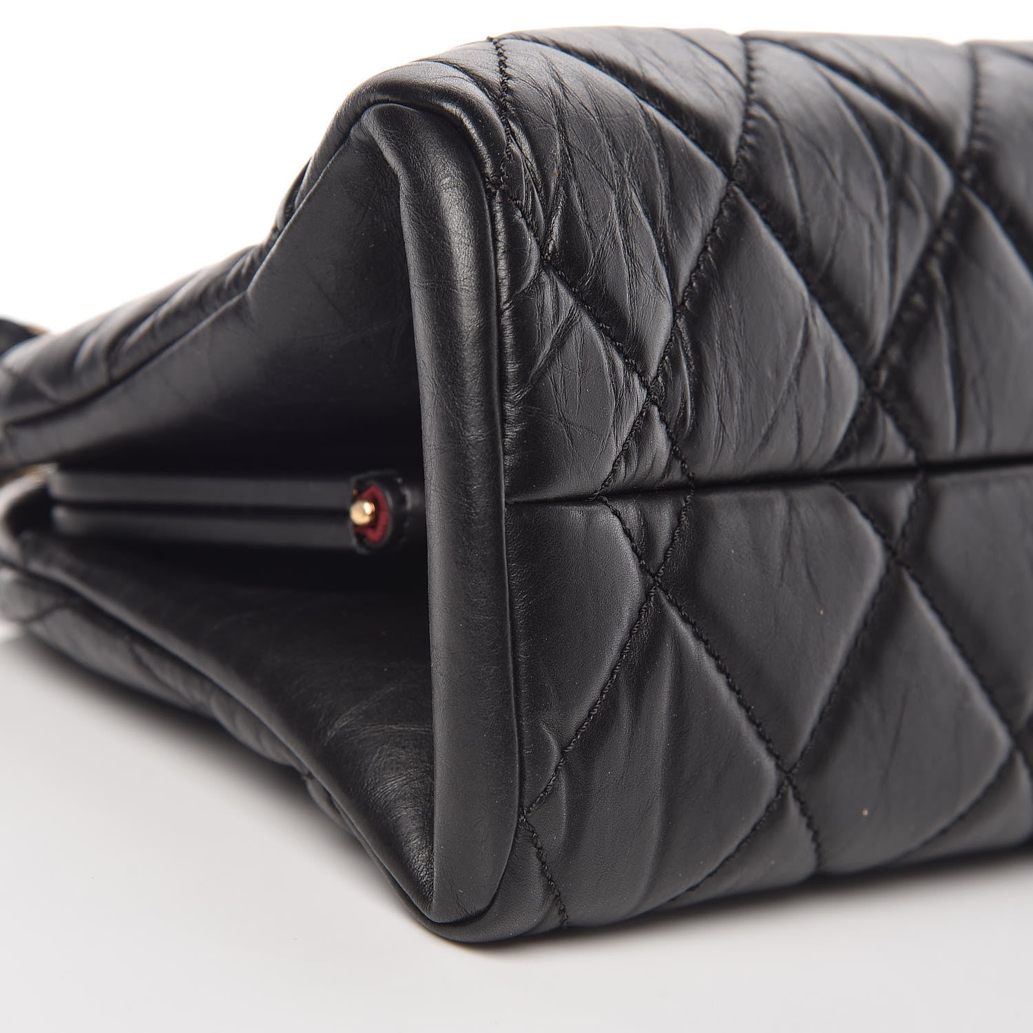 Chanel Aged Calfskin Medium Just Mademoiselle Bowling Bag Black 5 of 10
