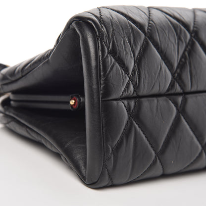 Chanel Aged Calfskin Medium Just Mademoiselle Bowling Bag Black 5 of 10
