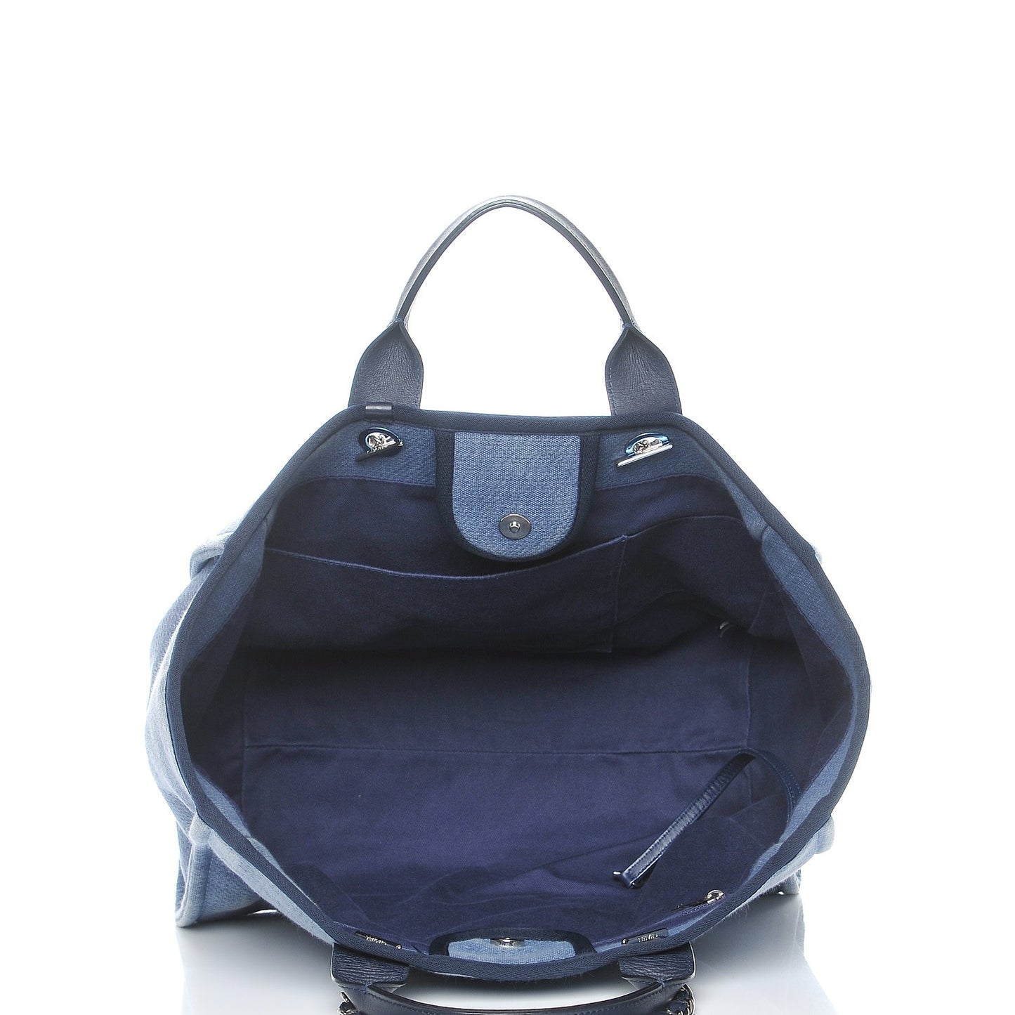 Canvas Large Deauville Tote Denim Blue