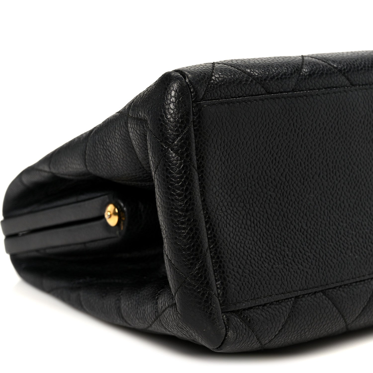 Chanel Caviar Quilted Kisslock Shoulder Bag Black 10 of 11