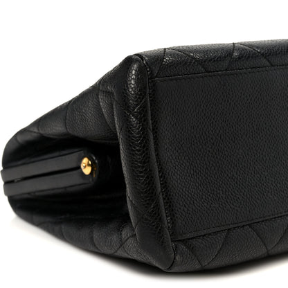 Chanel Caviar Quilted Kisslock Shoulder Bag Black 10 of 11