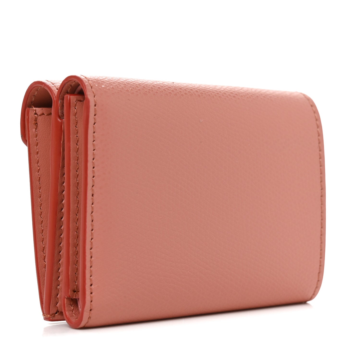 Vitello King Cruise FF Diamonds Mini Tri-Fold Envelope Wallet Sienna Macaron