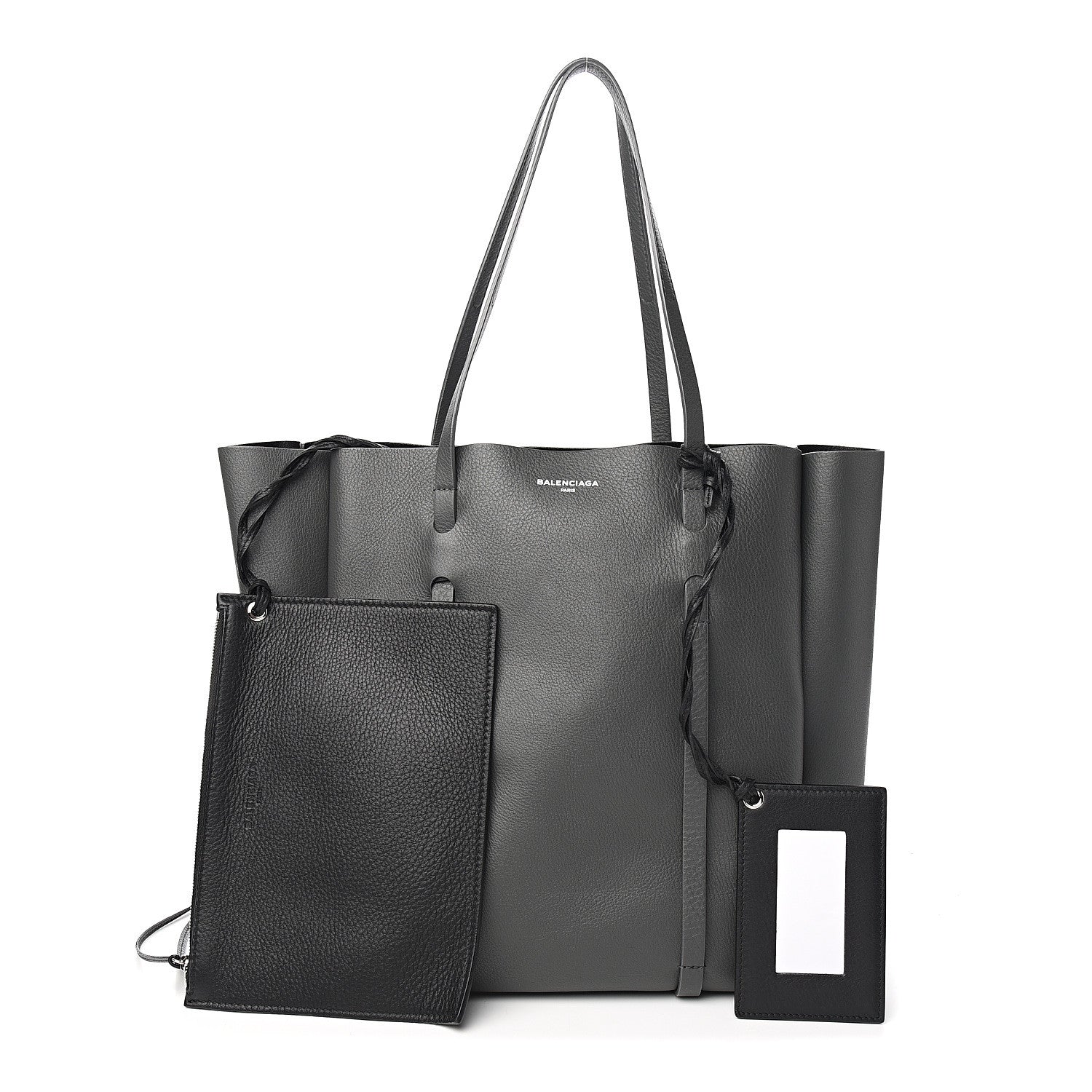 Balenciaga Veau Baltimore Double Sided Small Everyday Tote Gris Fossile Black 1 of 10