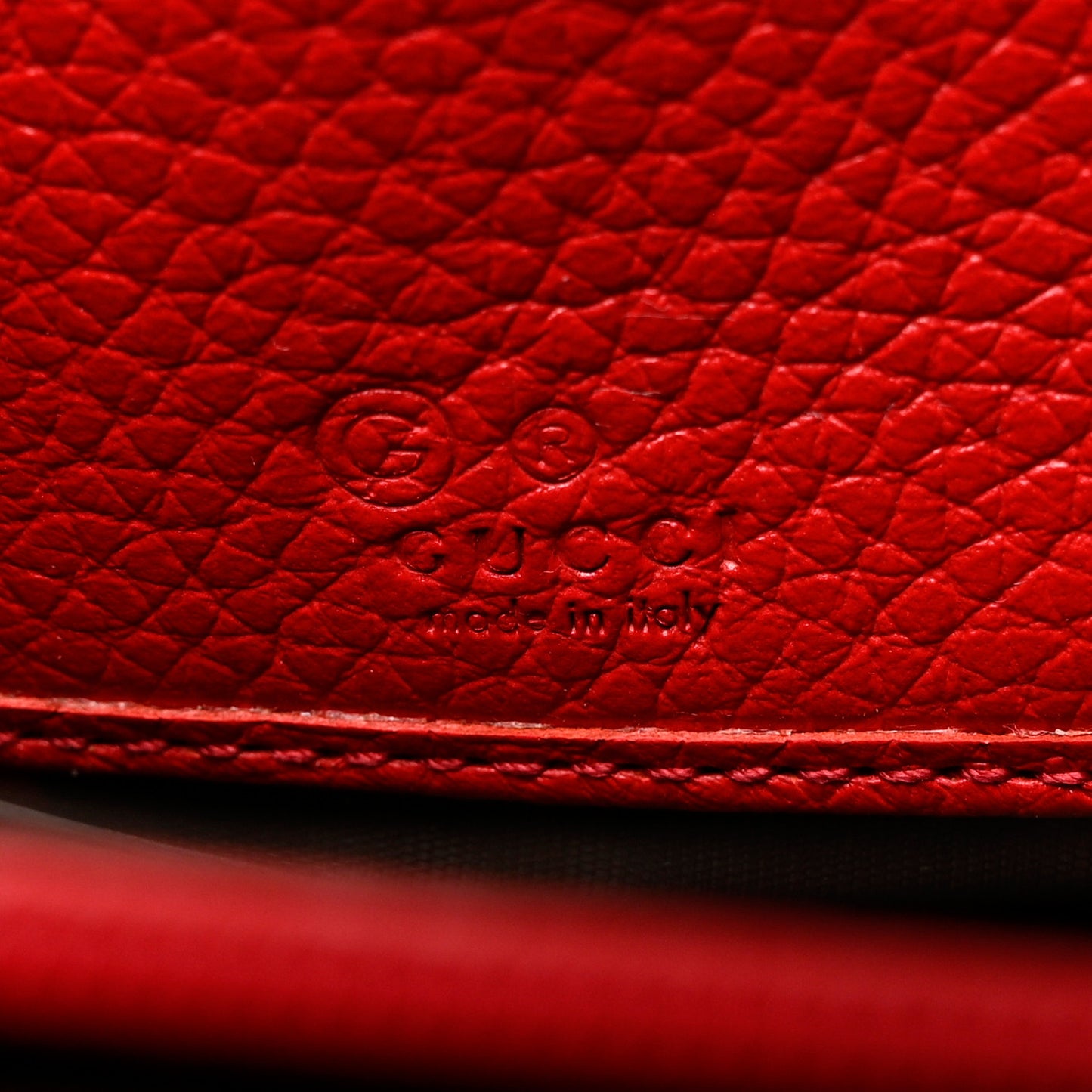 Pebbled Calfskin Soho Zip Around Wallet Red
